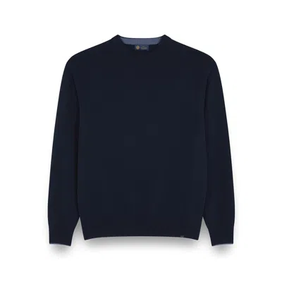 Paul & Shark Wool And Cashmere Crewneck Sweater In Blue