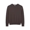 Paul & Shark Wool And Cashmere Crewneck Sweater In Brown