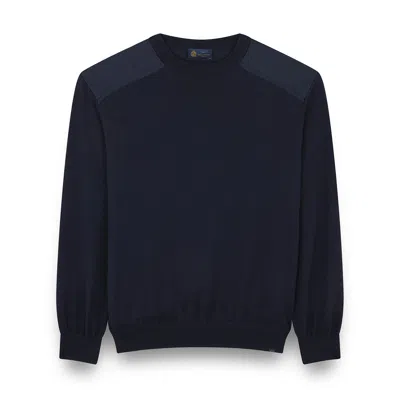 Paul & Shark Wool And Silk Crewneck Sweater In Blue