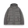 Paul & Shark Wool And Silk Puffer Jacket With Contrast Inserts In Gray