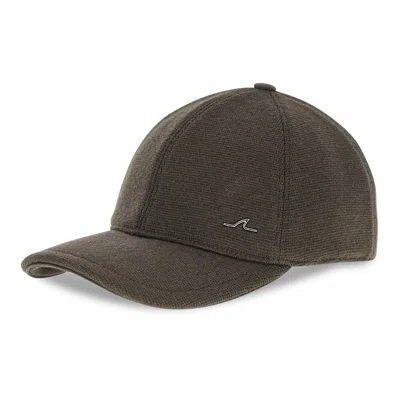Paul & Shark Wool Baseball Cap With Metal Shark Fin In Turkish Coffee