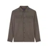 Paul & Shark Wool Blend Overshirt In Brown