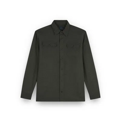 Paul & Shark Wool Blend Overshirt In Green