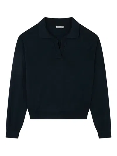 Paul & Shark Wool And Cashmere Polo Shirt In Blue