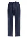 Paul & Shark Wool Blend Straight-leg Trousers In Blue
