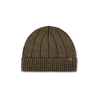 Paul & Shark Wool Cashmere Beanie In Brown