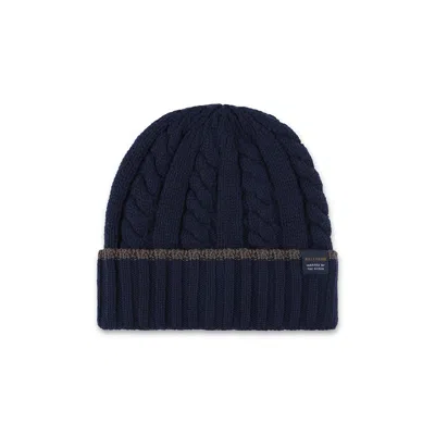 Paul & Shark Wool Cashmere Beanie In Brown