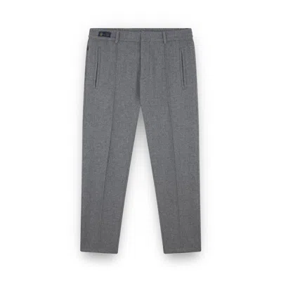 Paul & Shark Wool Cashmere Chino Trousers With Coulisse In Gray