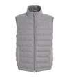 Paul & Shark Wool-cashmere Down Gilet In Gray