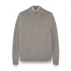 Paul & Shark Wool Cashmere Half Zip Sweater In Gray