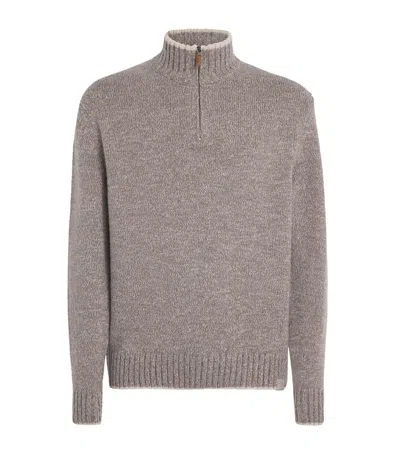 Paul & Shark Wool-cashmere Sweater In Brown