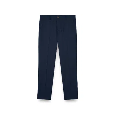 Paul & Shark Wool Chino Trousers In Blue