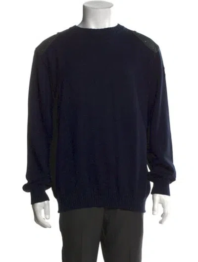 Pre-owned Paul & Shark Wool Crew Neck Pullover In Blue