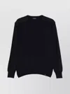 Paul & Shark Crewneck Wool Sweater With Inserts Clothing In Black