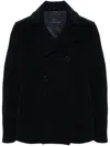 Paul & Shark Double Breasted Coat In Black
