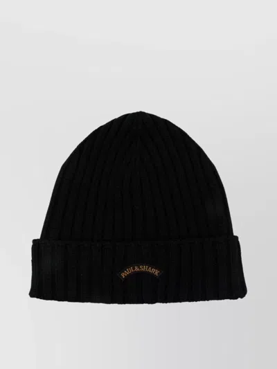 Paul & Shark Wool Ribbed Turn-up Brim Hat