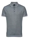 Paul & Shark Wool Short-sleeve Polo Shirt In Gray