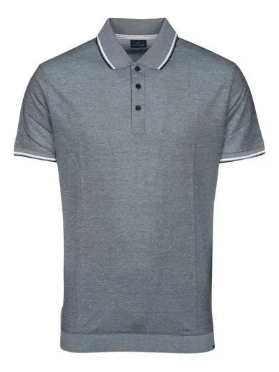 Paul & Shark Wool Short-sleeve Polo Shirt In Gray