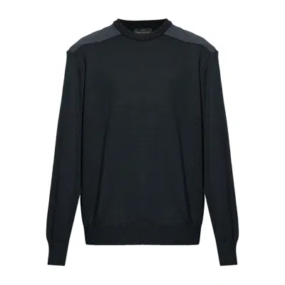 Paul & Shark Crewneck Wool Sweater Regular Fit In Black
