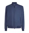 Paul & Shark Wool-silk-linen-blend Bomber Jacket In Blue