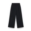 Paul & Shark Wool Stretch Wide Leg Trousers In Black
