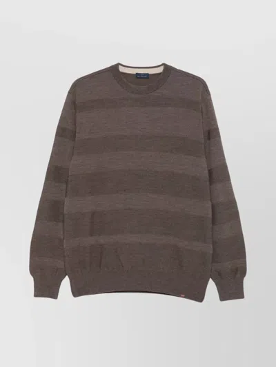 PAUL & SHARK WOOL STRIPED CREW NECK SWEATER