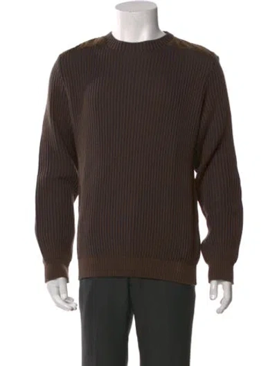 Pre-owned Paul & Shark Wool Striped Pullover In Brown