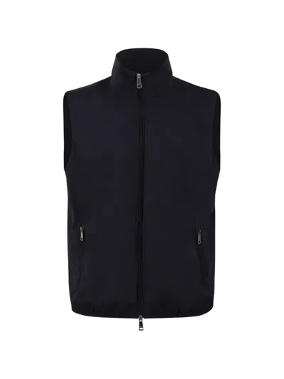 Paul & Shark Wool Zip Gilet In Black