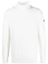 Paul & Shark Woollen Turtleneck Sweater In White
