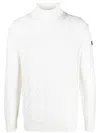 Paul & Shark Woollen Turtleneck Sweater In White