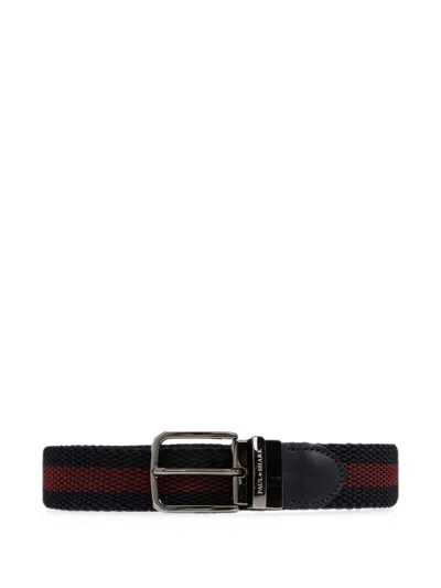 Paul & Shark Woven Reversible Belt In Multi