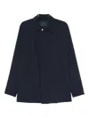 Paul & Shark X Loro Piana Buttoned Welt-pocket Coat In Black