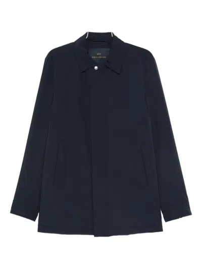 Paul & Shark X Loro Piana Buttoned Welt-pocket Coat In Black