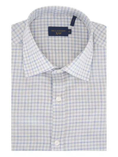 Paul & Shark X-soft Checked-pattern Shirt In Blue