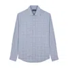 Paul & Shark X-soft Cotton Shirt With Checkered Pattern In Blue