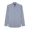 Paul & Shark X-soft Cotton Shirt With Checkered Pattern In Blue
