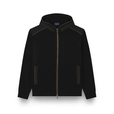 Paul & Shark X-soft Cotton Sweatshirt With Typhoon® Re-4x4 Stretch Details In Black