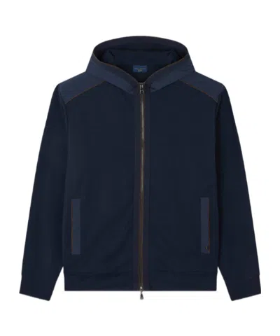 Paul & Shark X-soft Cotton Sweatshirt With Typhoon Re-4x4 Stretch Details In Blue