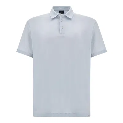 Paul & Shark X-soft Polo Shirt In Cotton Interlock With Linen Details In Blue