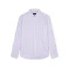Paul & Shark X-soft Shirt With Multicolor Striped Pattern In White