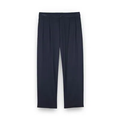 Paul & Shark Xsoft Stretch Cotton And Tencel Trousers With Two Pince In Blue