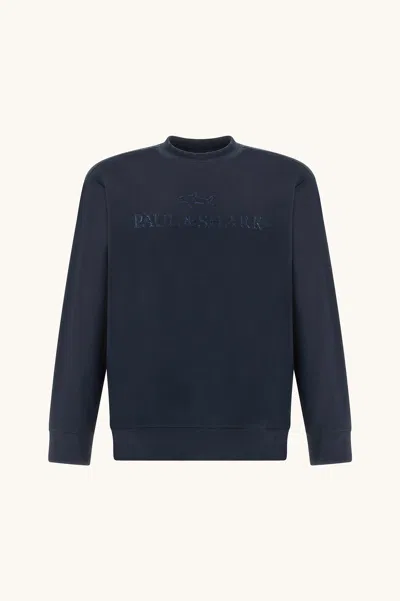 Paul & Shark Logo-embroidery Sweatshirt In Blue
