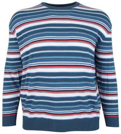 Pre-owned Paul & Shark Yachting Men's Pullover Sweater Jumper Size 4xl 100% Cotton Striped In Multicolor