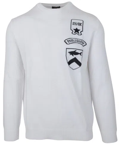Pre-owned Paul & Shark Yachting Men's Pullover Sweater Jumper Size L 100% Cotton White