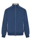 Paul & Shark Zip-fastening Contrast-panel Sweater In Blue