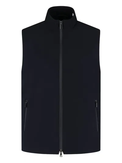 Paul & Shark Zip-fastening Gilet In Blue