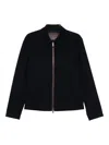 Paul & Shark Zip-fastening Wool Jacket In Black