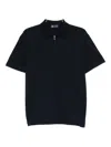 Paul & Shark Zip-neck Polo Shirt In Blue