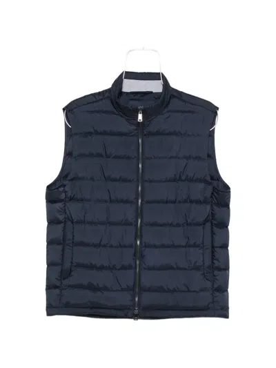 Paul & Shark Zip Quilted Gilet In Blue