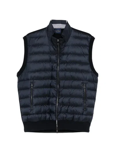 Paul & Shark Zip Quilted Gilet In Blue
